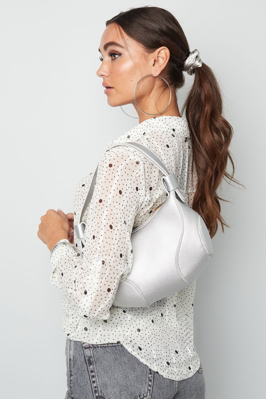 Shoulder bag glam - Silver Color color Picture4